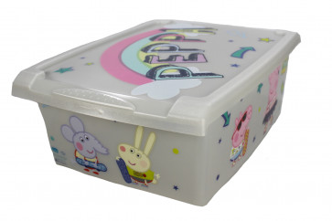 Fashion műanyag tároló doboz,“Peppa Pig“, 39x29x14 cm   UTOLSÓ 3 DB