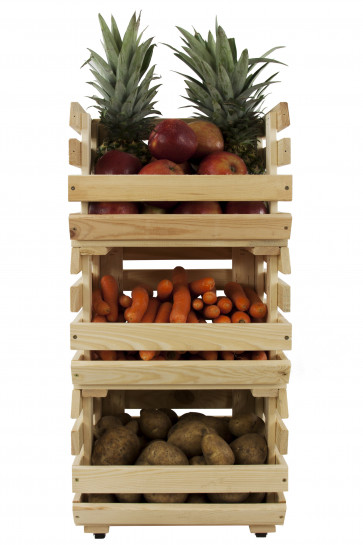 Polc zöldségekhez és gyümölcsökhöz 80x37x30 cm