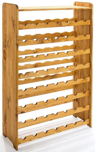 Rack Bortartó, 56 üvegre, Lazúr – gesztenye, 118x72x27 cm