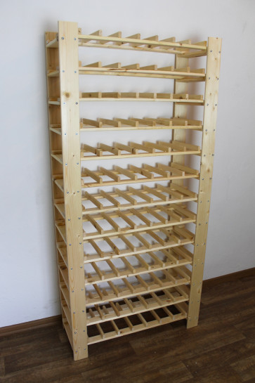 Állvány borok tárolására, 91 üvegre,"Natur", 166,4x80x30 cm   UTOLSÓ 4 DB