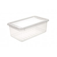 Basixx műanyag tároló doboz 5,6 l, átlátszó, 33x19,5x12 cm