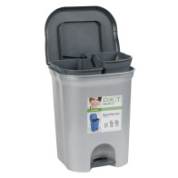 "Step&Close DUO" Szemetes, 2 x 11 l, ezüst   UTOLSÓ 8 DB