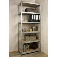 Helios fém polcrendszer, 6 polc, 213x100x60 cm, 275kg