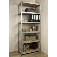 Helios fém polcrendszer, 6 polc, 196x120x30 cm, 175 kg