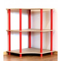 Dedal kombinált sarok polcrendszer, 3 polc,  74x55x55 cm