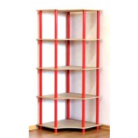 Dedal kombinált sarok polcrendszer, 5 polc, 144x55x55 cm