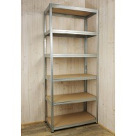 Helios fém polcrendszer, 6 polc, 213x90x30 cm, 275kg