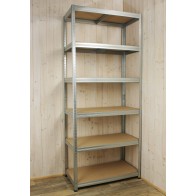 Helios fém polcrendszer, 6 polc, 196x120x35 cm, 275 kg