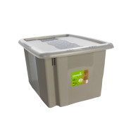 Színek műanyag doboz, 24 l, szürke fedéllel 