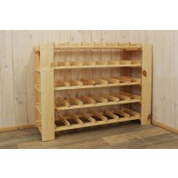 Állvány borok tárolására, 35 üvegre, "Natur", 64x80x30 cm