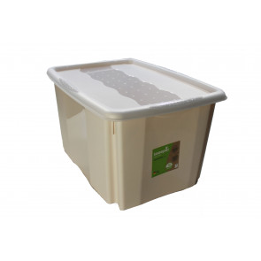 Colours műanyag tároló doboz fedéllel, 45L, bézs, 55x39,5x29,5 cm