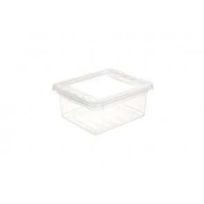 Basixx műanyag tároló doboz 1,7 l, átlátszó, 19,5x16,5x8,5 cm