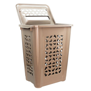 Magas ruháskosár, 60 l, szürke - UTOLSÓ 3 DB