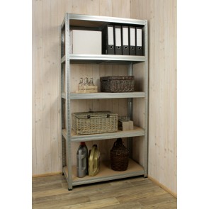 Helios fém polcrendszer, 5 polc, 213x90x45 cm, 275kg