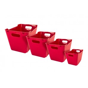 Loft műanyag tároló doboz 6 L, sötétpiros, 29,5x19x15 cm - UTOLSÓ 6 DB
