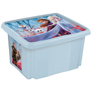 Műanyag doboz Frozen, 15 l, világoskék fedéllel, 38 x 28,5 x 20,5 cm