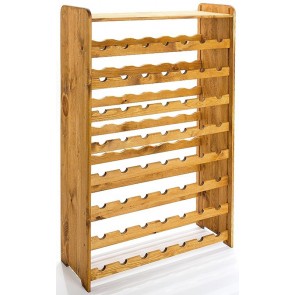 Rack Bortartó, 56 üvegre, Lazúr – gesztenye, 118x72x27 cm