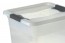 Crystal műanyag tároló doboz, 30 l, átlátszó,kerekeken, 38x36x37 cm - UTOLSÓ 2 DB