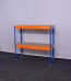 Galax fém polcrendszer, 2 polc, 90x120x60 cm, 250 kg, kékes-naracssárga