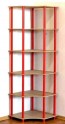 Dedal kombinált sarok polcrendszer, 6 polc, 176x55x55 cm