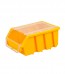 Alkatrésztároló doboz fedéllel, kicsi, sárga, 16x11,6x7,5 cm - UTOLSÓ 3 DB