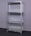 Metal fém polcrendszer, 4 polc, 150x90x30 cm, 100 kg