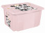 Műanyag doboz  Minnie, 45 l, világos rózsaszín fedélle, 55,5 x 40 x 30 cm